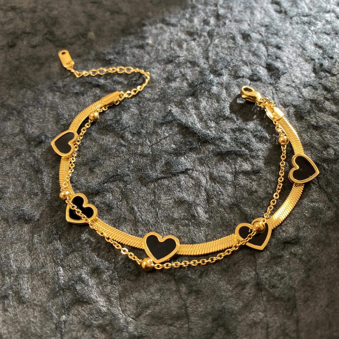 Heart stone bracelet